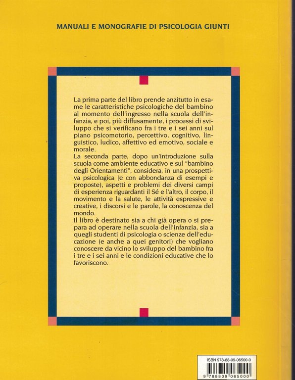 Psicologia e scuola dell'infanzia. Il bambino fra i tre e …