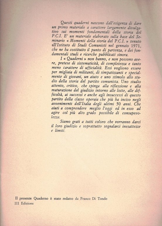 Quaderni di storia del PCI