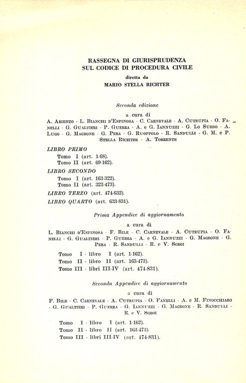 RASSEGNA DI GIURISPRUDENZA SUL CODICE DI PROCEDURA CIVILE - Anni …