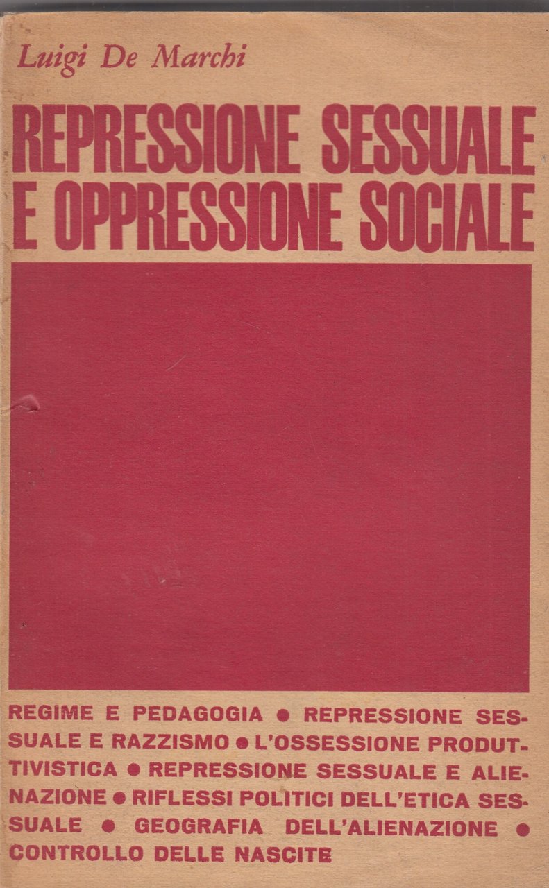 Repressione sessuale e oppressione sociale.