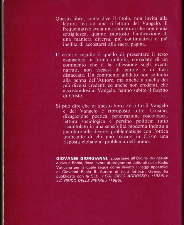 Rileggiamo il vangelo