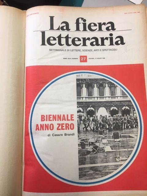 Rivista - La Fiera Letteraria - Annata Completa (2 Volumi) …