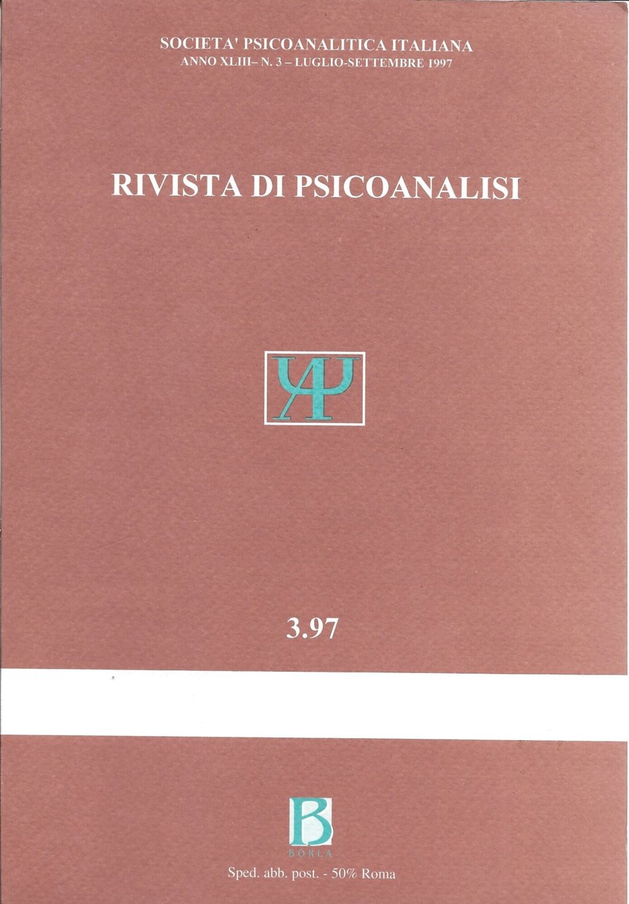 RIVISTA DI PSICOANALISI | Immagine principale