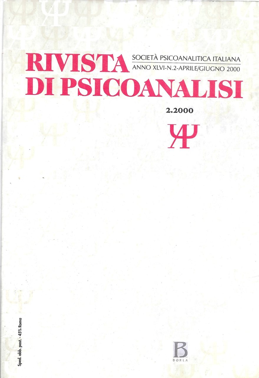RIVISTA DI PSICOANALISI 2/2002
