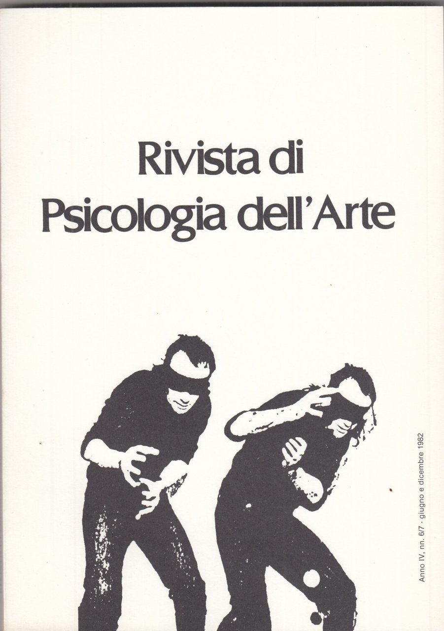 Rivista di psicologia dell'arte. Anno IV. n 6/7 giugno e … | Immagine principale