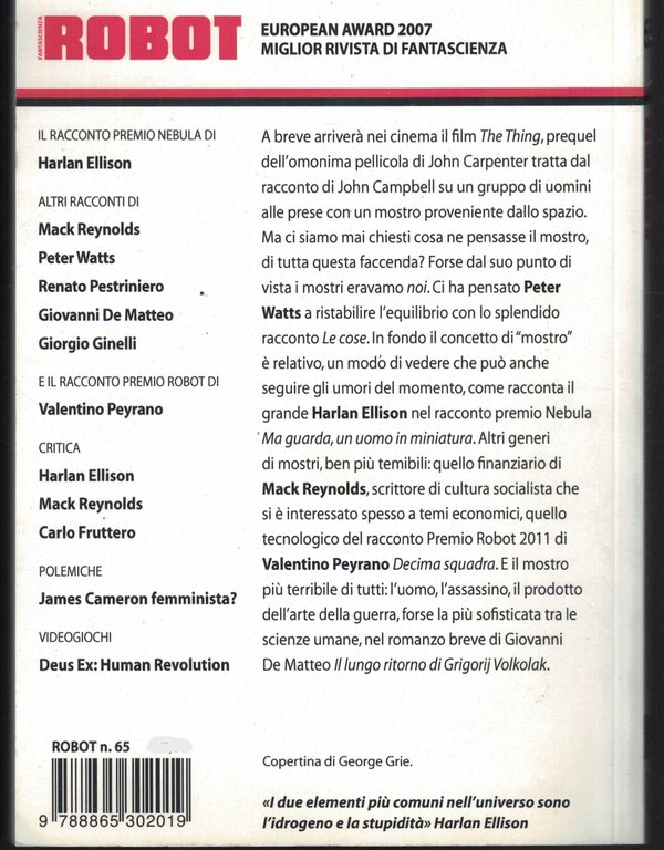 Robot. Rivista di fantascienza (2011) (Vol. 65)