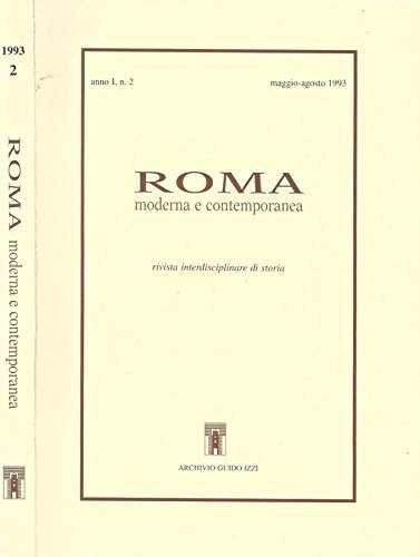 Roma moderna e contemporanea (anno I, n. 2). Rivista interdisciplinare …