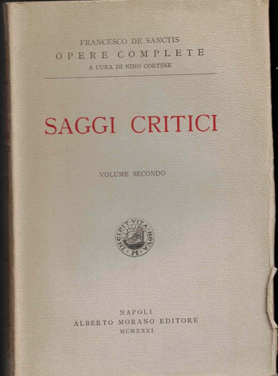 Saggi critici volume secondo | Immagine principale