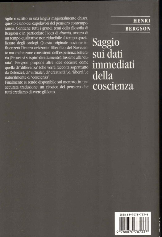 Saggio sui dati immediati della coscienza | Immagine Gallery 2