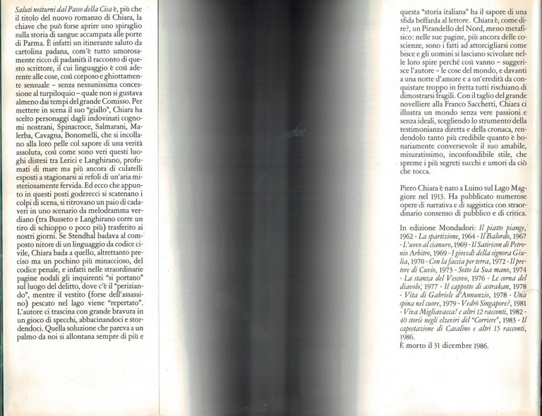 Saluti notturni dal Passo della Cisa : romanzo