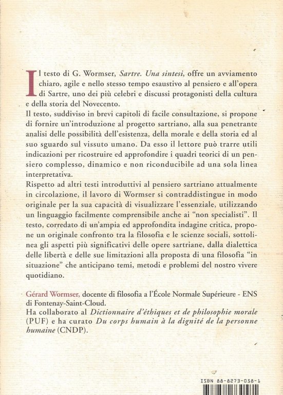 Sartre. Una sintesi