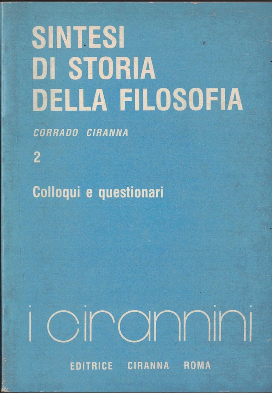 Sintesi di storia della filosofia