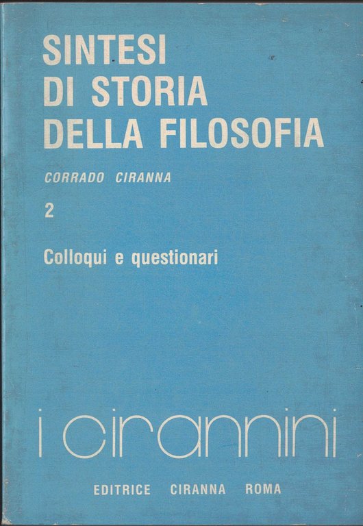 Sintesi di storia della filosofia