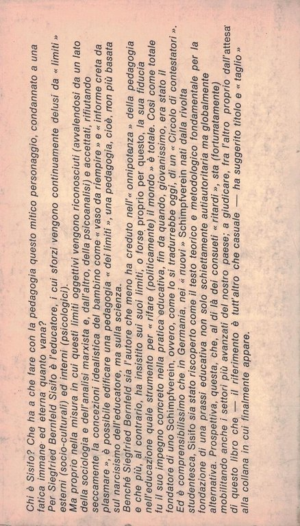 Sisifo: ovvero i limiti dell'educazione. Tit. orig.: Sisyphos order die …