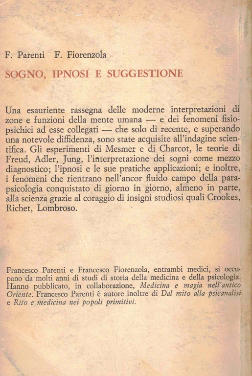 Sogno, ipnosi e suggestione.