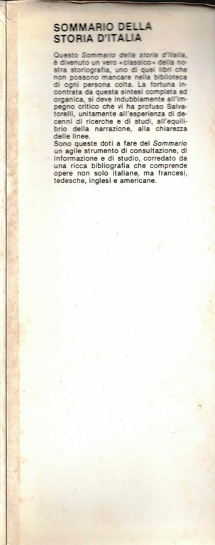 Sommario della Storia D'Italia dai tempi preistorici ai nostri giorni