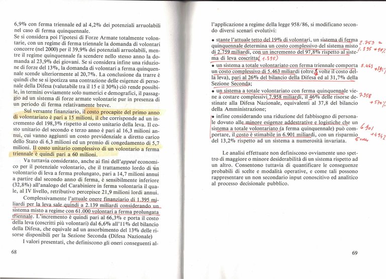 Soppressione della leva e costituzione di forze armate volontarie