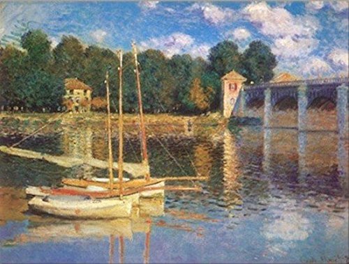 STAMPA SU TELA - CANVAS - IL PONTE DI ARGENTEUIL …