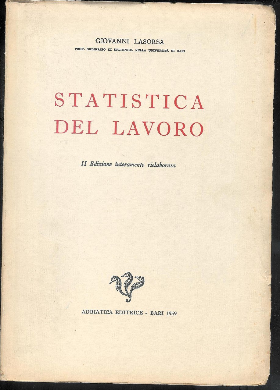 Statistica del lavoro II^ edizione