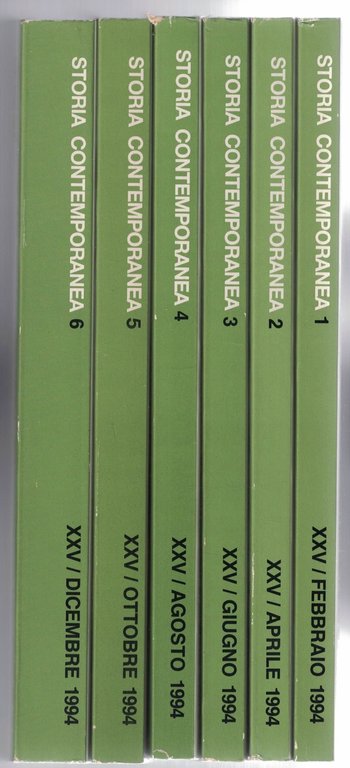 Storia contemporanea. Anno XXV 1994 annata completa.