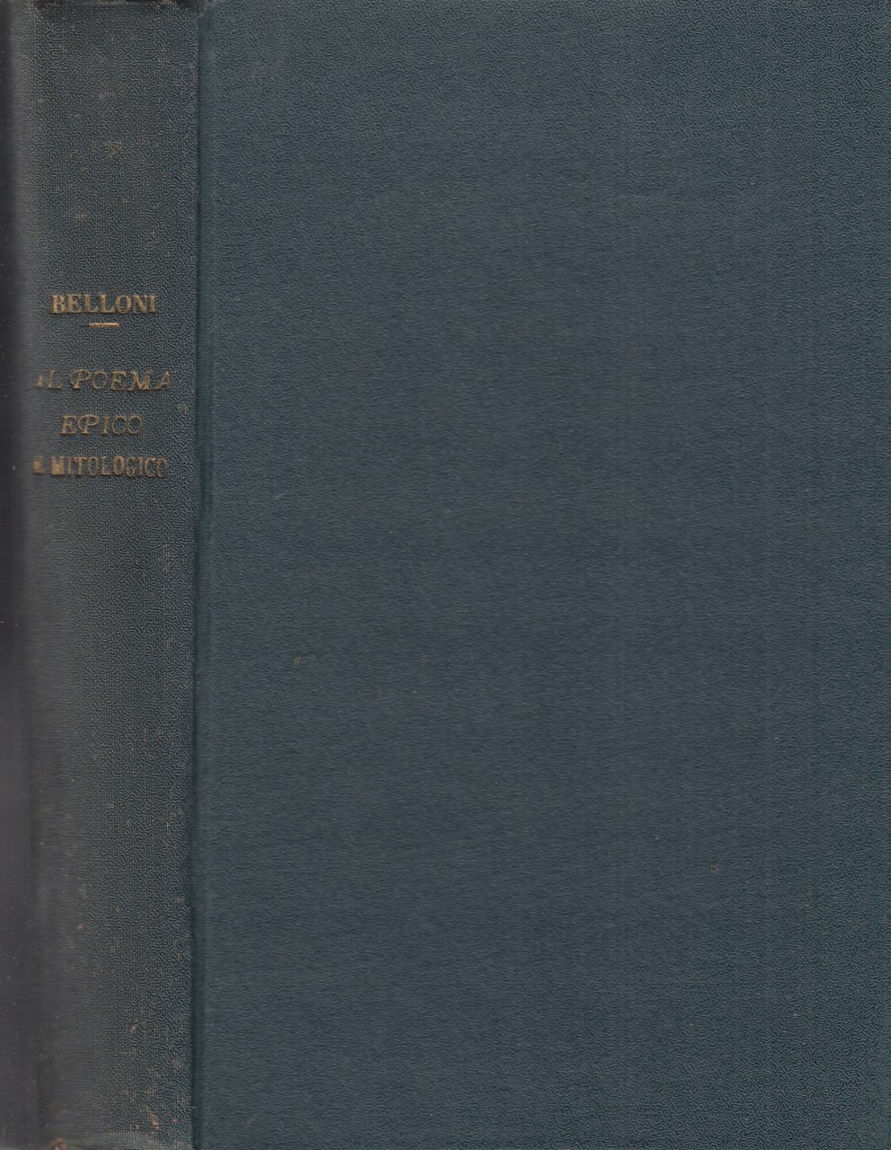 Storia dei generi letterari italiani. Il poema epico e mitologico.