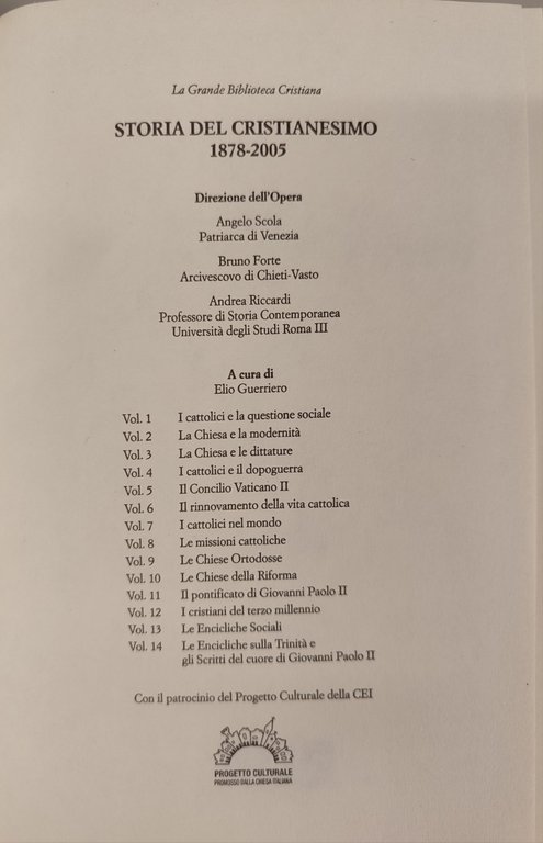 Storia del cristianesimo 1878-2005. 14 volumi