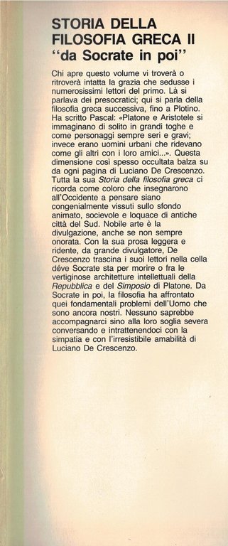 Storia della filosofia greca da socrate in poi