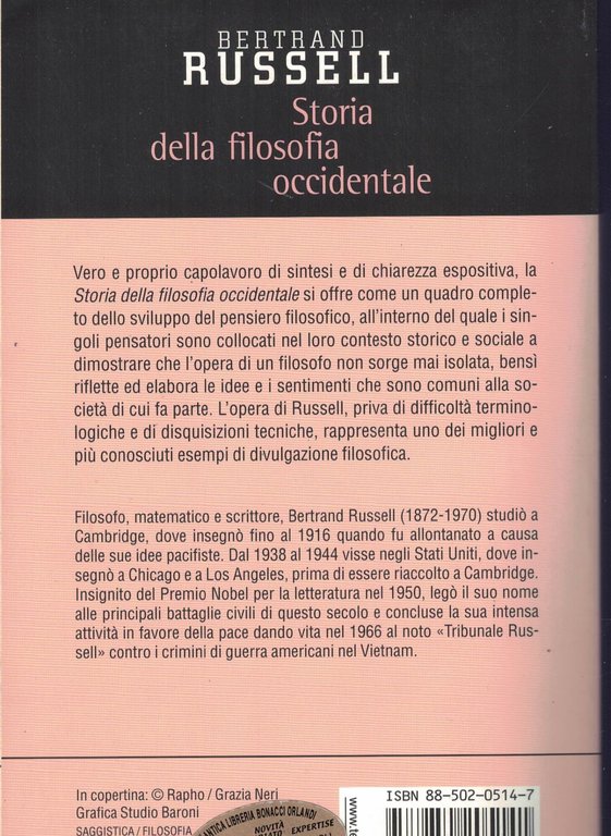 Storia della filosofia occidentale e dei suoi rapporti con le …