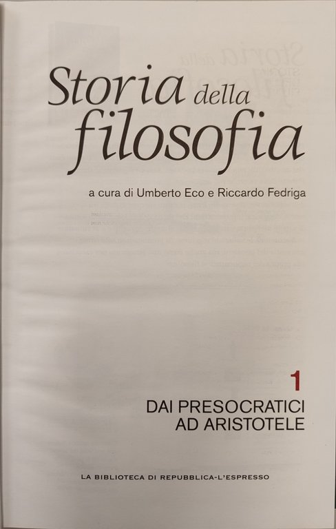 Storia della filosofia. Opera completa 16 volumi.