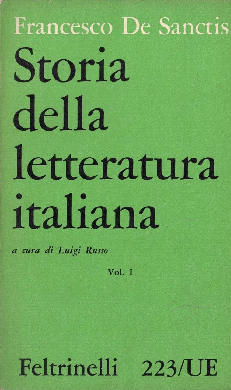 Storia della letteratura italiana. Vol 1