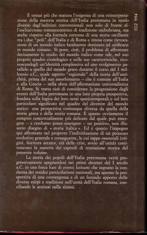 STORIA DELLA PRIMA ITALIA