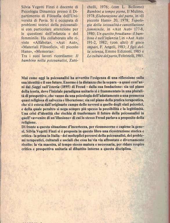STORIA DELLA PSICOANALISI Autori opere teorie 1895-1985