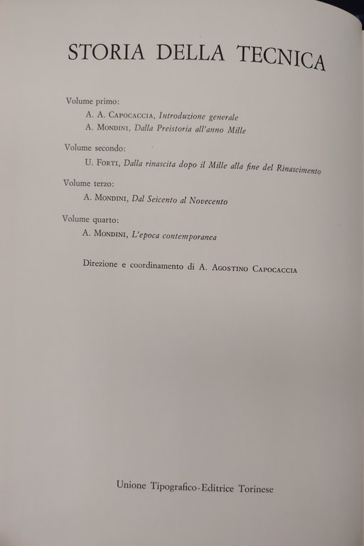 STORIA DELLA TECNICA 4 VOLUMI