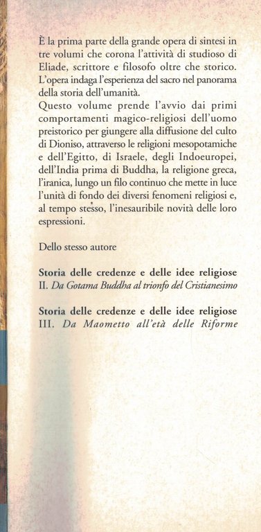 Storia delle credenze e delle idee religiose. Dall'Età della pietra …