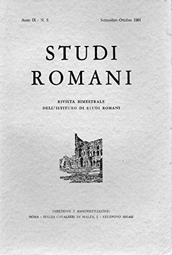 Studi romani rivista bimestrale Anno IX N. 5 sett/ott 1961