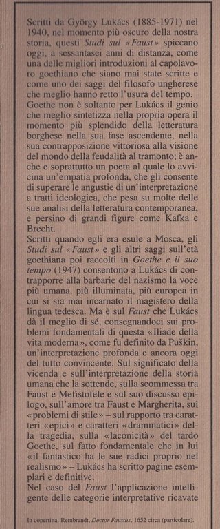 Studi sul «Faust»