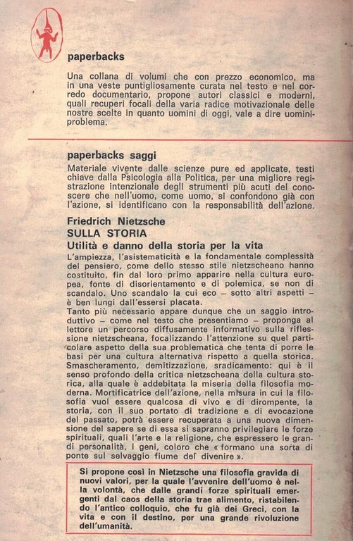 Sulla storia utilità e danno della storia per la vita