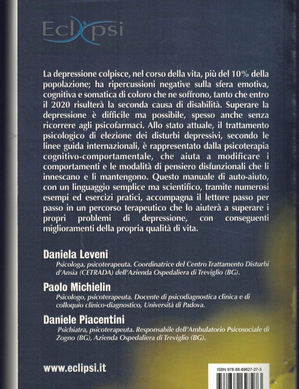 Superare la depressione. Un programma di terapia cognitivo-comportamentale