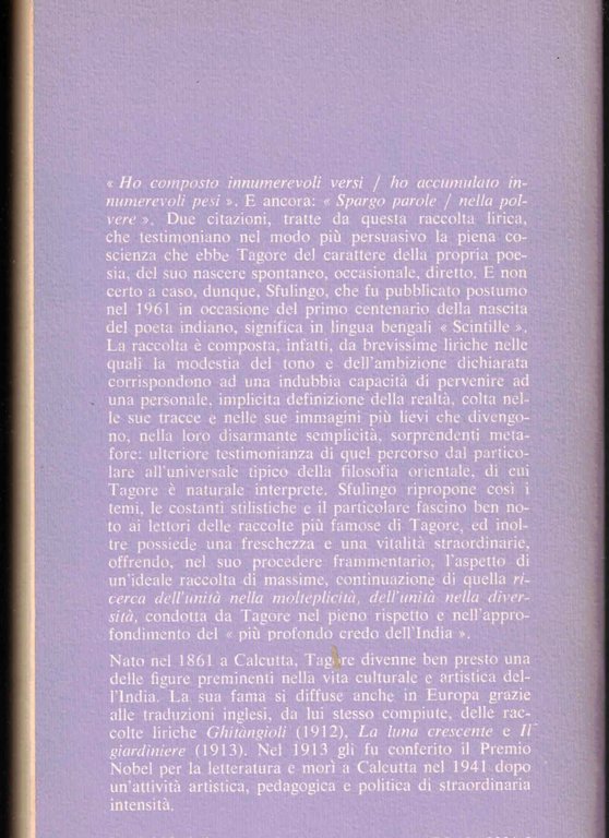 TAGORE SFULINGO Quaderni della Fenice 33 GUANDA