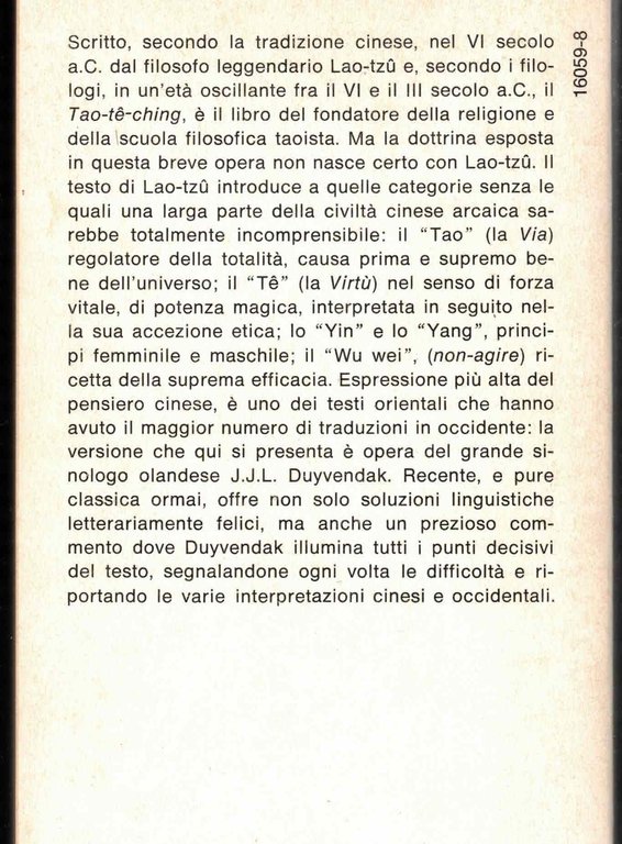 Tao tê Ching. Il libro della via e della virtù