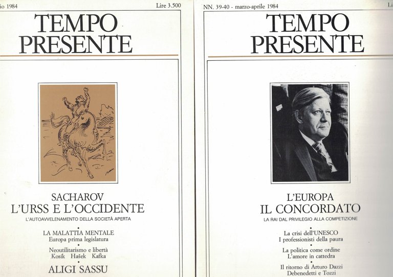 TEMPO PRESENTE.1984 . ANNATA COMPLETA.