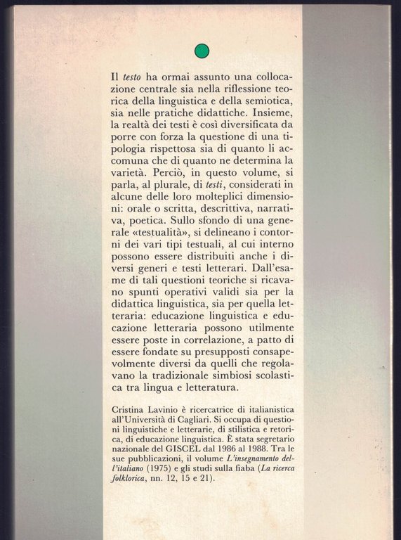 Teoria e didattica dei testi