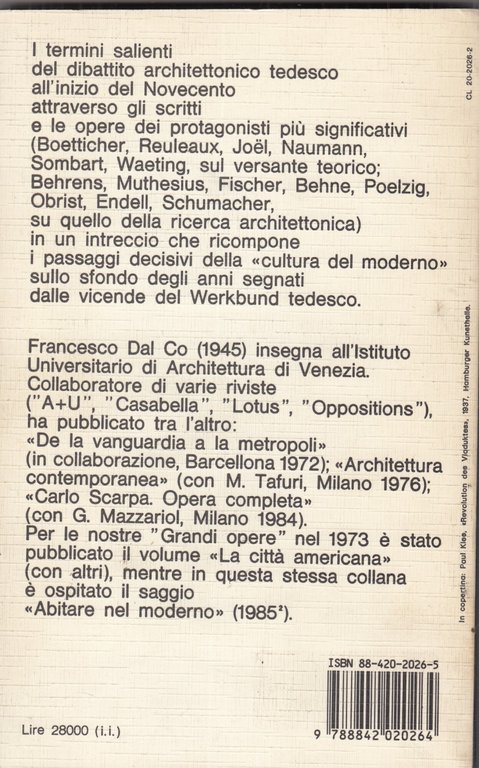 Teorie del moderno. Architettura. Germania 1880-1920 | Immagine Gallery 2
