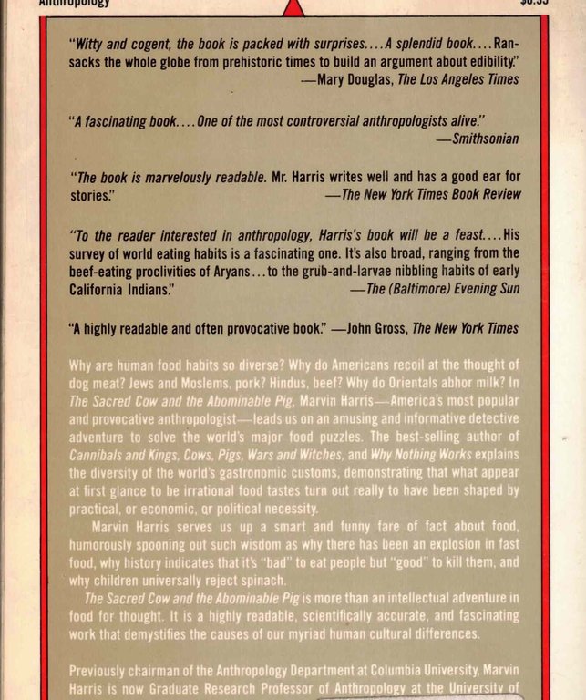 The Sacred Cow and the Abominable Pig: Riddles of Food …