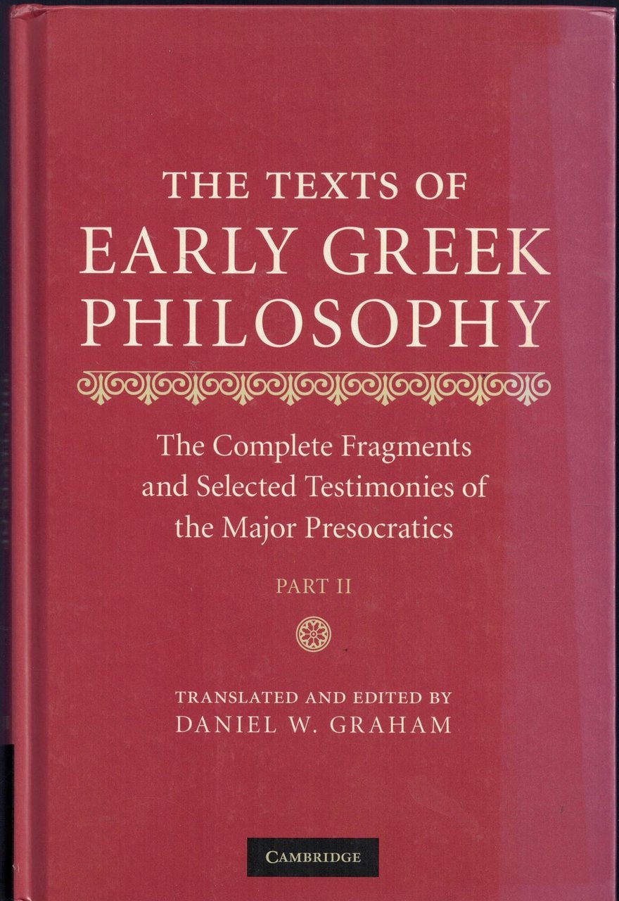 The Texts of Early Greek Philosophy Part II | Immagine principale