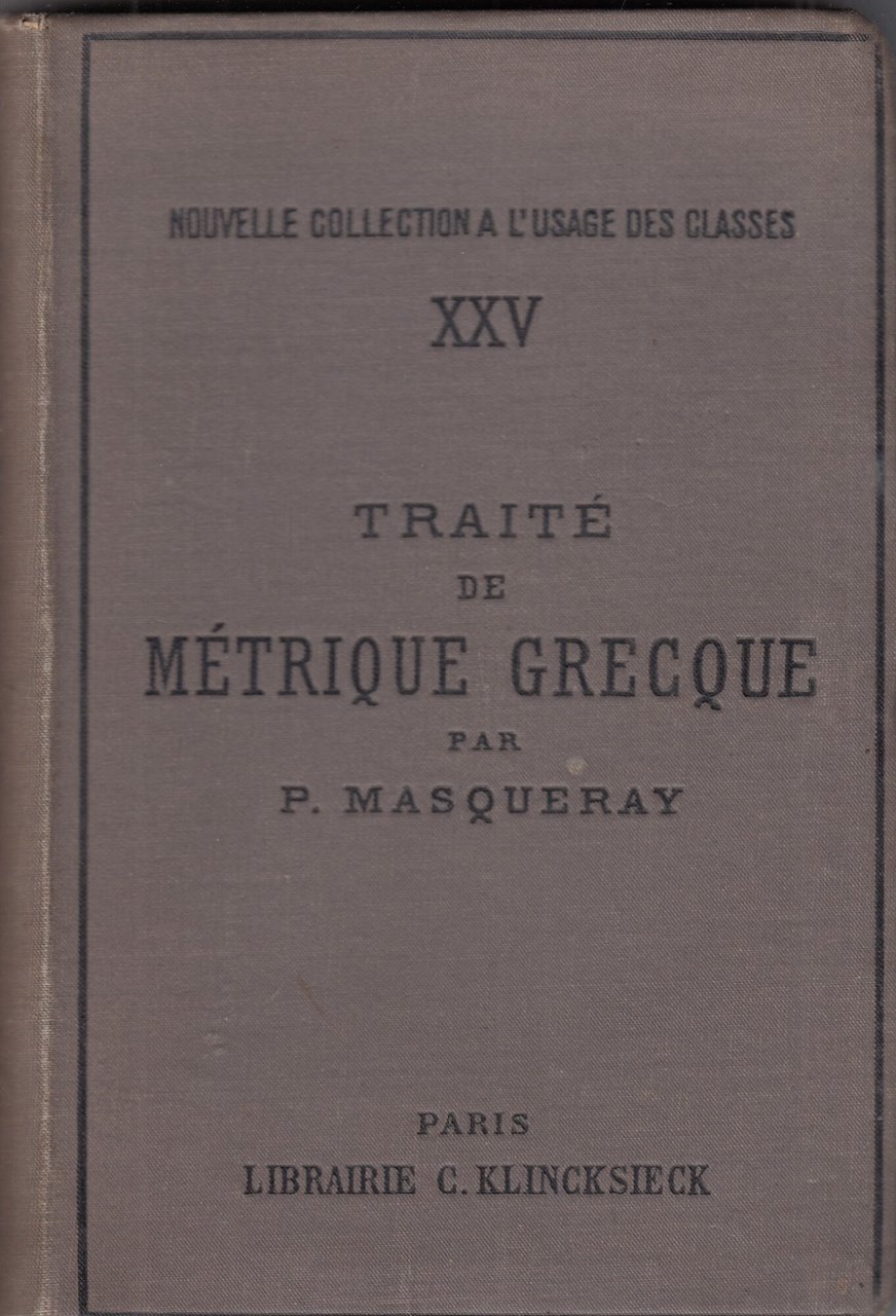 Traité de métrique grecque | Immagine principale