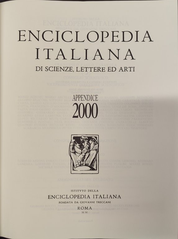 Treccani 2000. Eredita' del novecento. 4 volumi con album