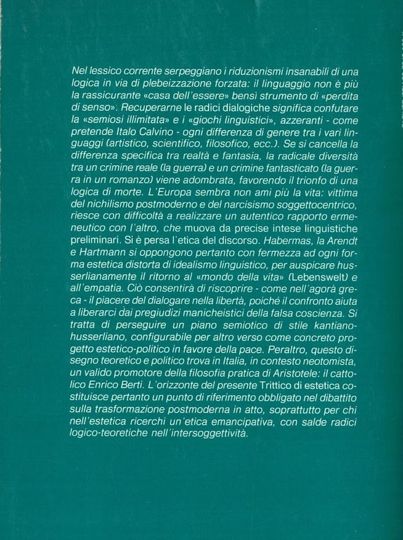 Trittico di Estetica