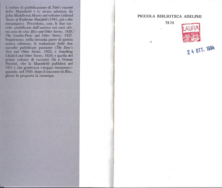 Tutti i racconti - Felicità / Garden party - | Immagine Gallery 2