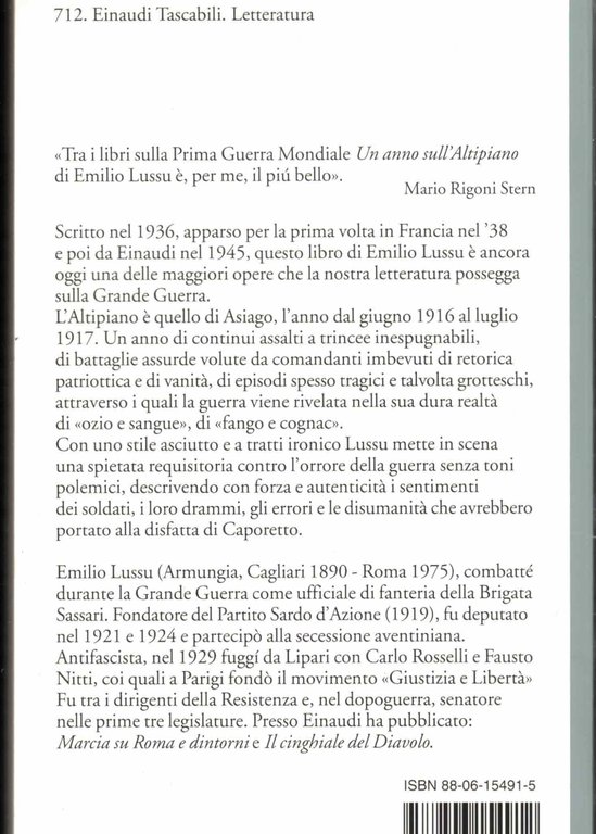 Un anno sull'altipiano